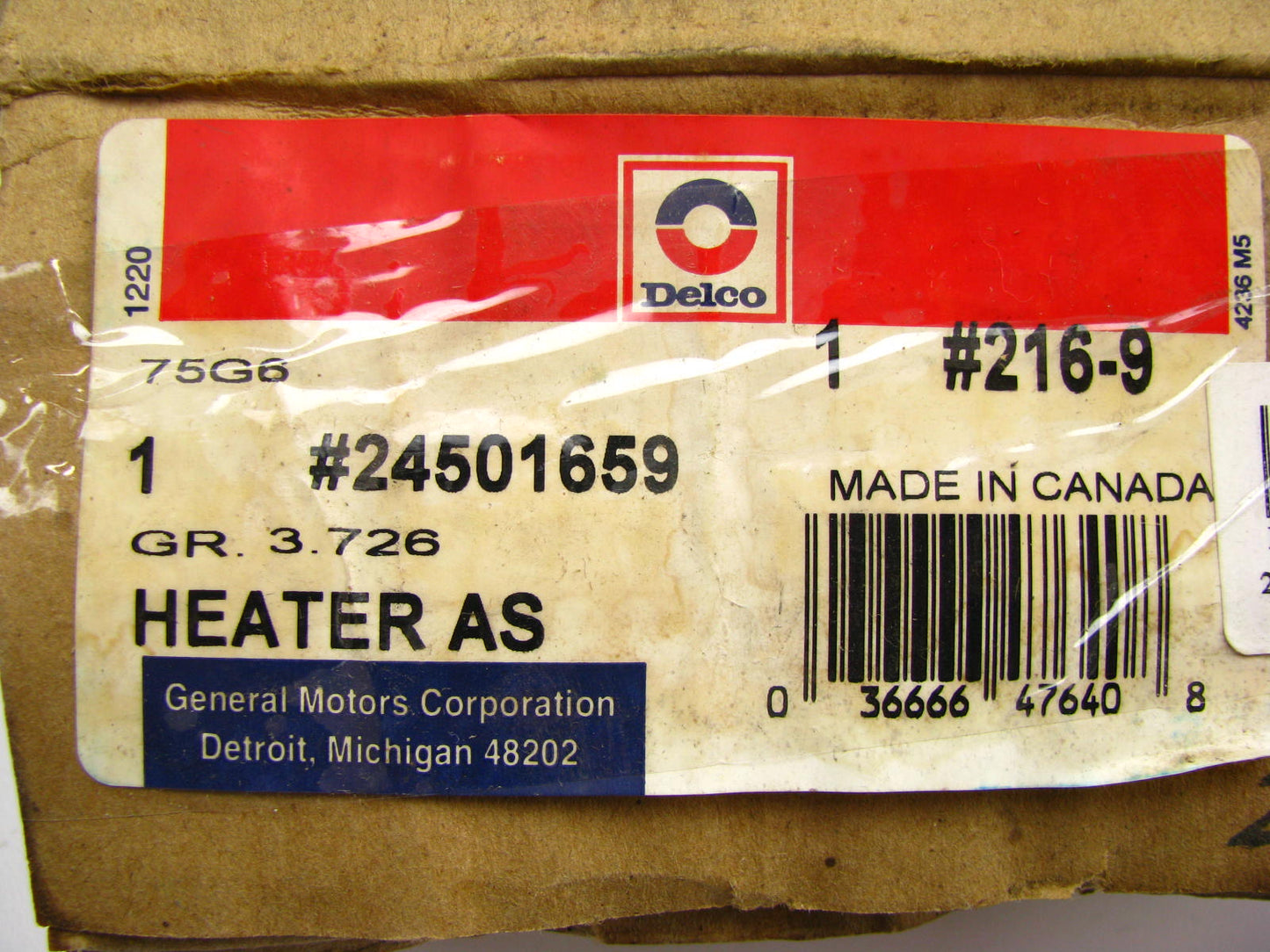 NEW GENUINE OEM GM Acdelco 216-9 Carburetor Spacer Air EFE Heater 24501659