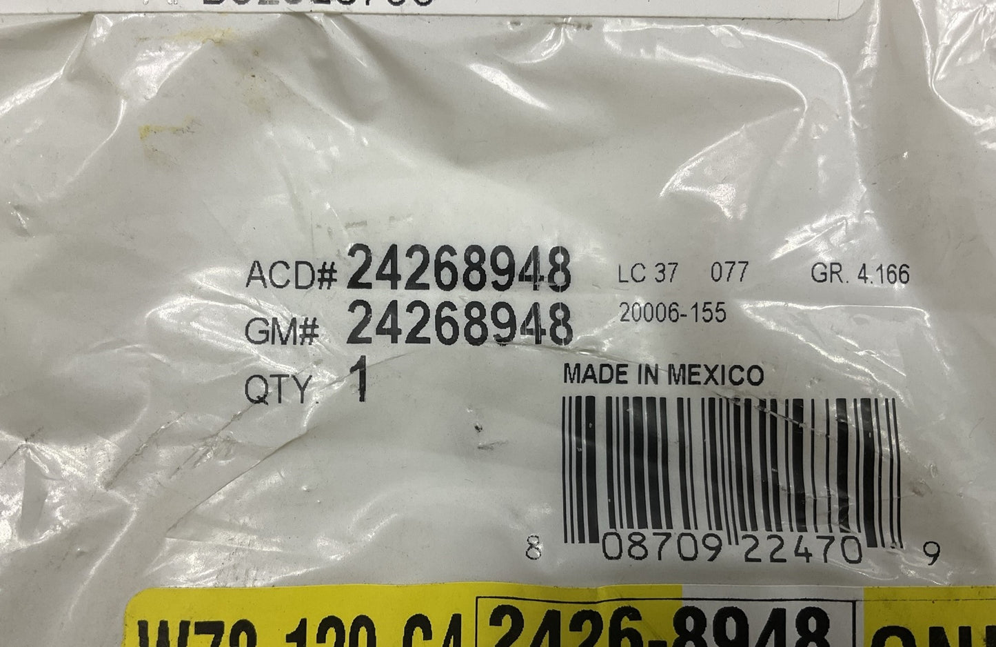 Acdelco 24268948 Automatic Transmission Clutch Piston Dam Position: 2-3-4-6-8