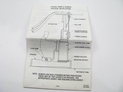 NEW GENUINE Acdelco 25027547 Fuel Tank Sending Unit OEM For GM 3.1L 3.4L 3.8L V6