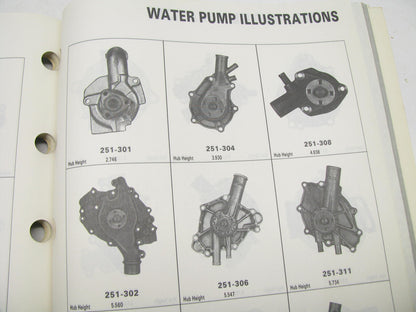 Acdelco 25A-100 Water Pumps Applications & Illustrations Guide - 1989, 168 Pages