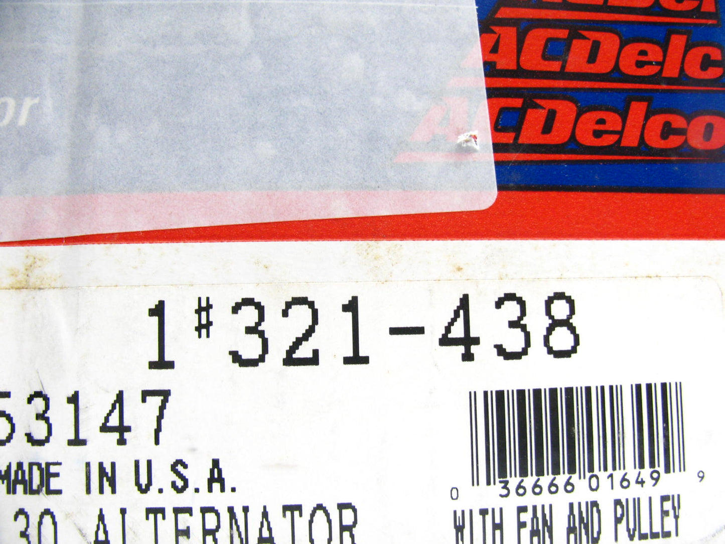 REMAN Acdelco 321-438 Alternator W/ Pulley - 85 Amp