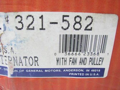 Reman Acdelco 321-582 Alternator For 91-92 Oldsmobile Buick Pontiac, 140 Amp
