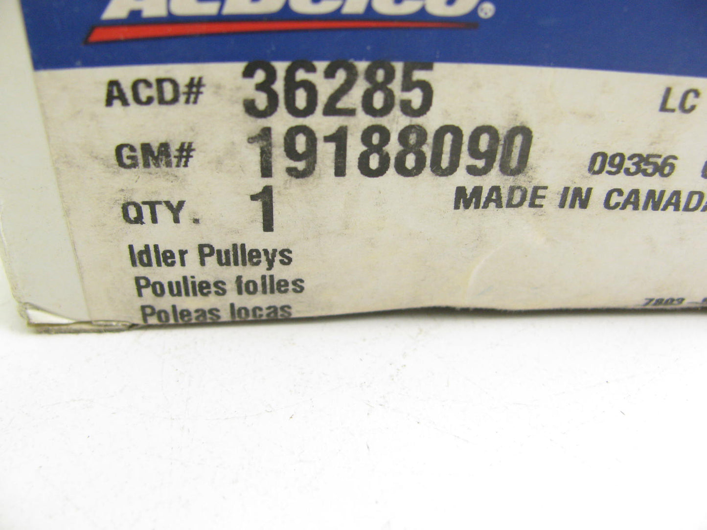 Acdelco 36285 Belt Idler Pulley