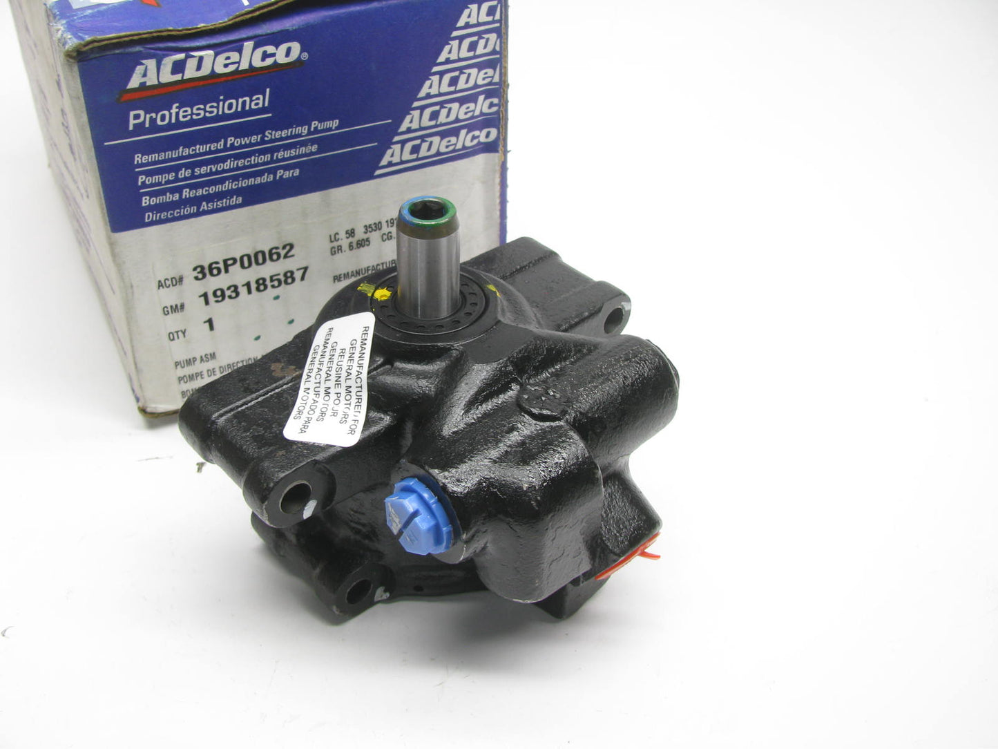 Genuine Acdelco 36P0062 Power Steering Pump Reman