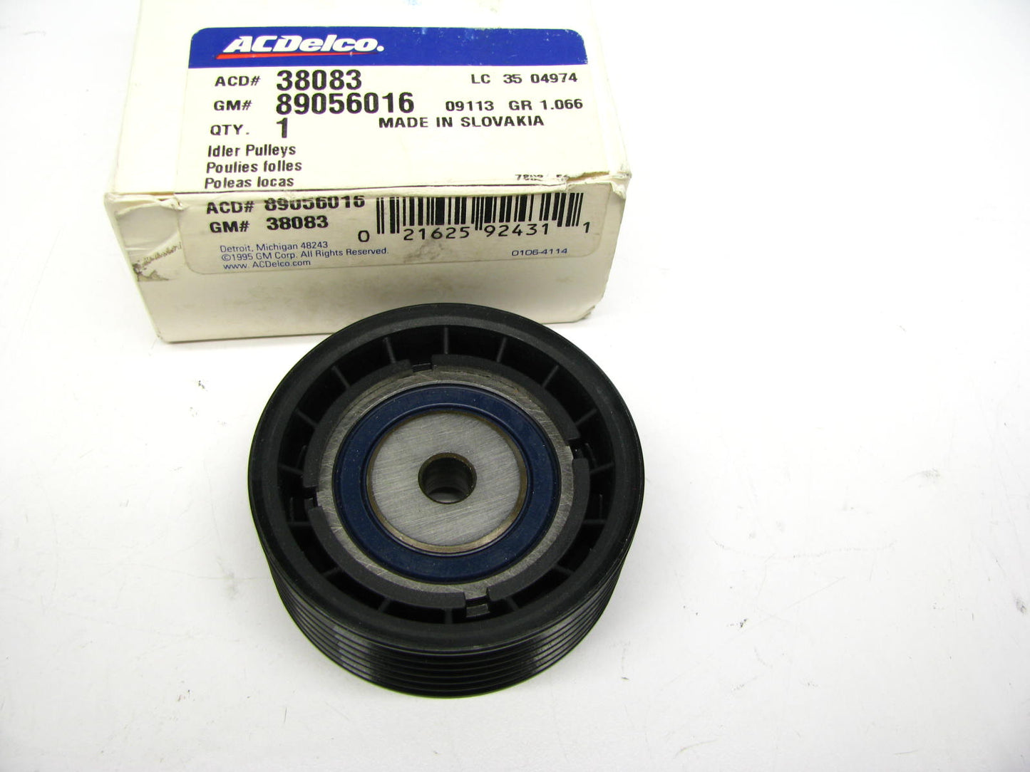 Acdelco 38083 Accessory Drive Belt Idler Pulley 1994-2000 Saab 2.0L 2.1L 2.3L