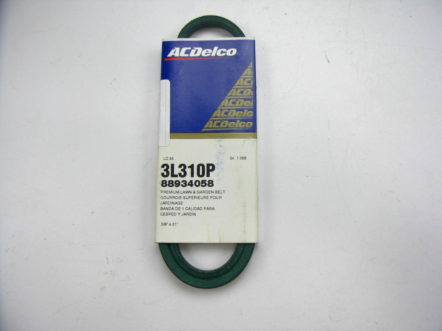 Acdelco 3L310P Lawn & Garden Power Equipment Accessory Drive Belt - 3/8'' X 31''