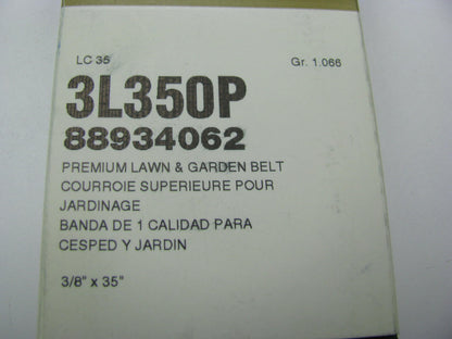 Acdelco 3L350P Lawn & Garden Power Equipment Accessory Drive Belt - 3/8'' X 35''