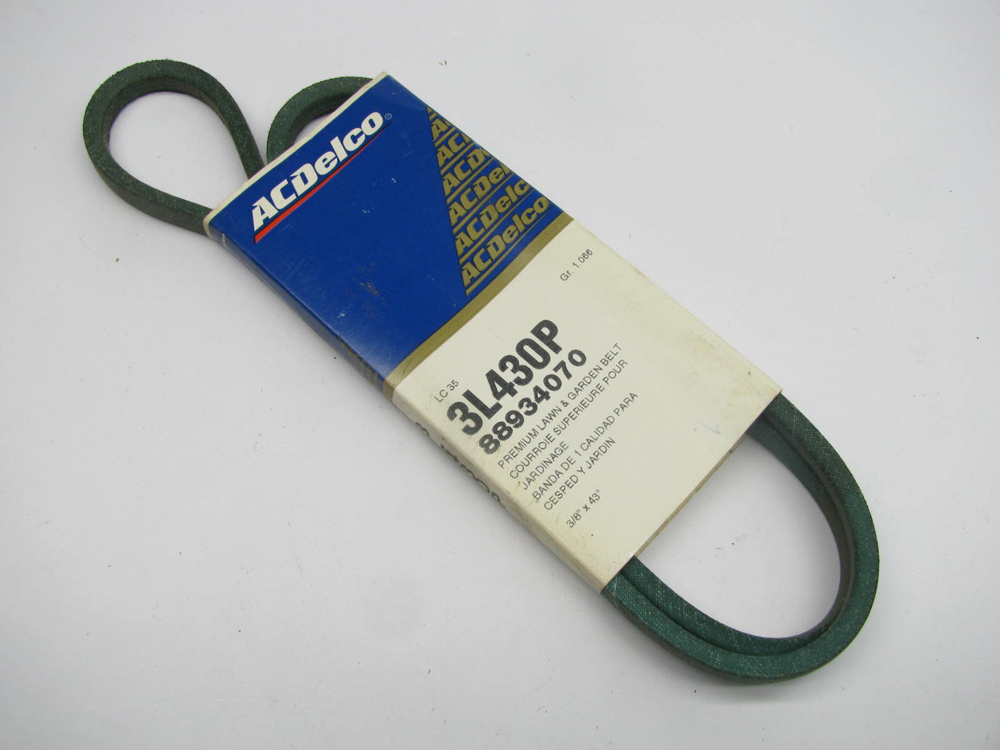 Acdelco 3L430P Lawn & Garden Power Equipment Accessory Drive Belt - 3/8'' X 43''