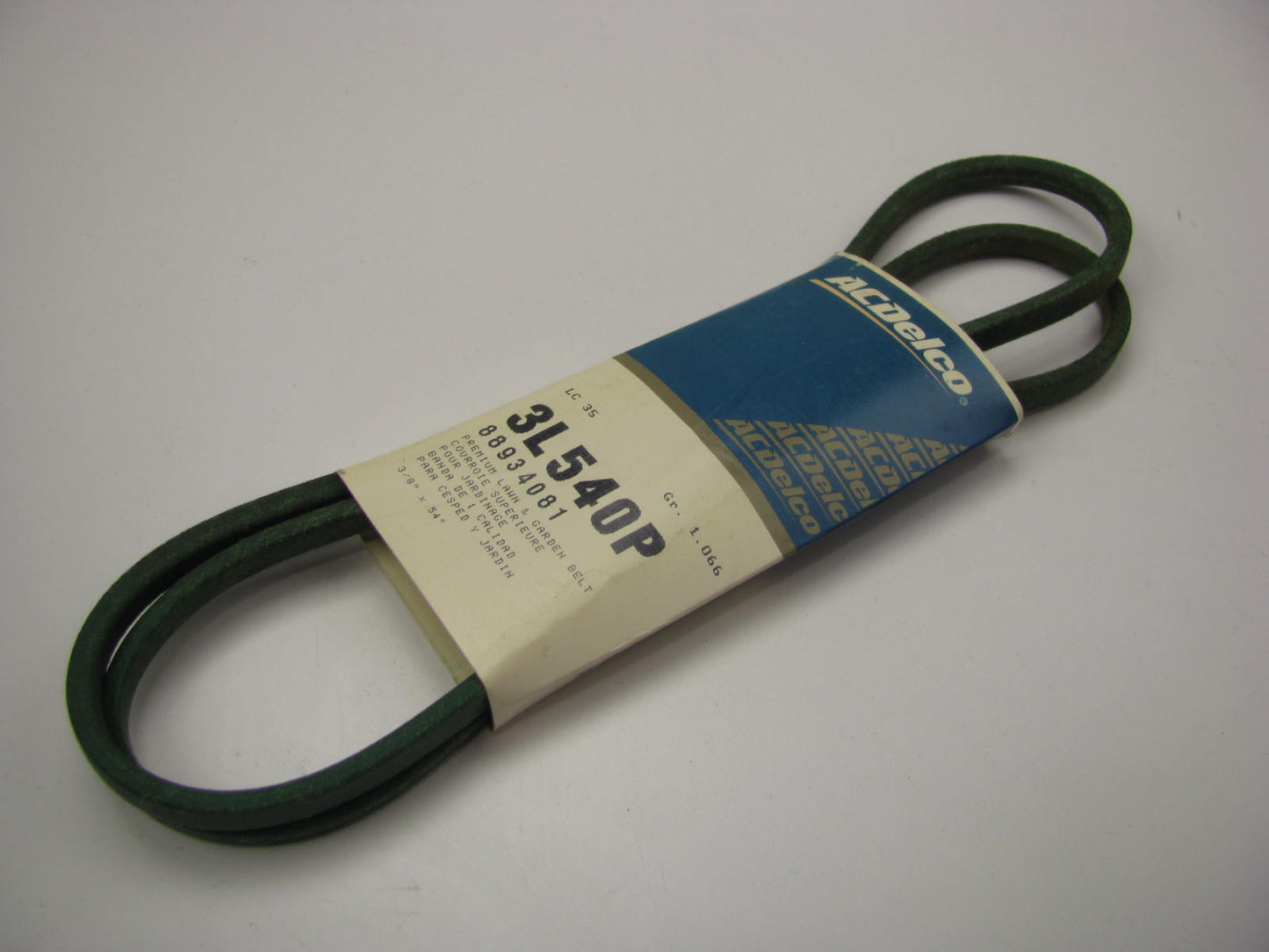 Acdelco 3L540P Lawn & Garden Power Equipment Accessory Drive Belt - 3/8'' X 54''