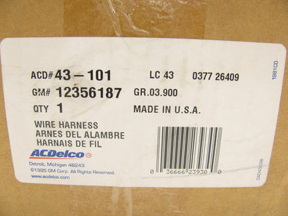 Acdelco 43-101 Electric Fuel Pump Module - 12356187