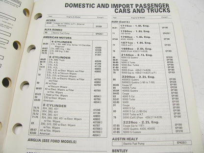 Acdelco 43A-100-1991 Mechanical & Electric Fuel Pump Catalog 1991 Weatherly 604