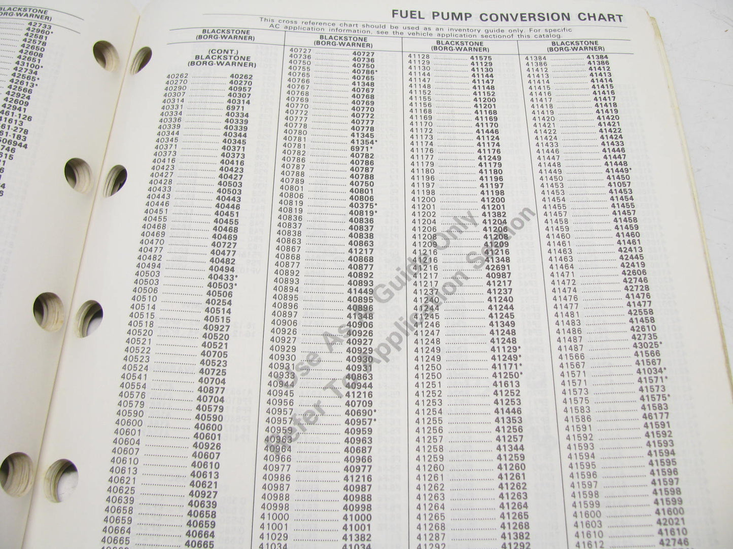 Acdelco 43A-100-1991 Mechanical & Electric Fuel Pump Catalog 1991 Weatherly 604