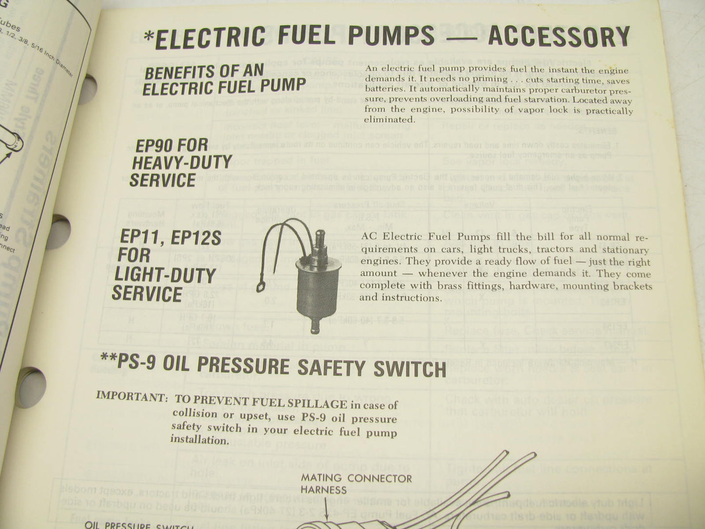 Acdelco 43A-100 Mechanical & Electric Fuel Pump Application Catalog 1989 #604