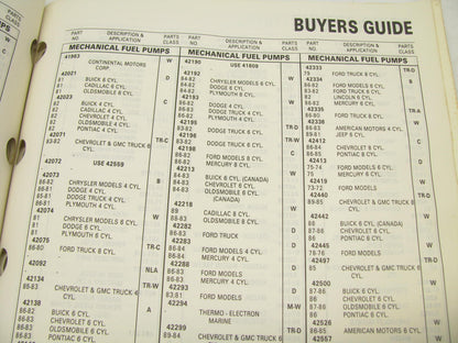 Acdelco 43A-100 Mechanical & Electric Fuel Pump Application Catalog 1989 #604