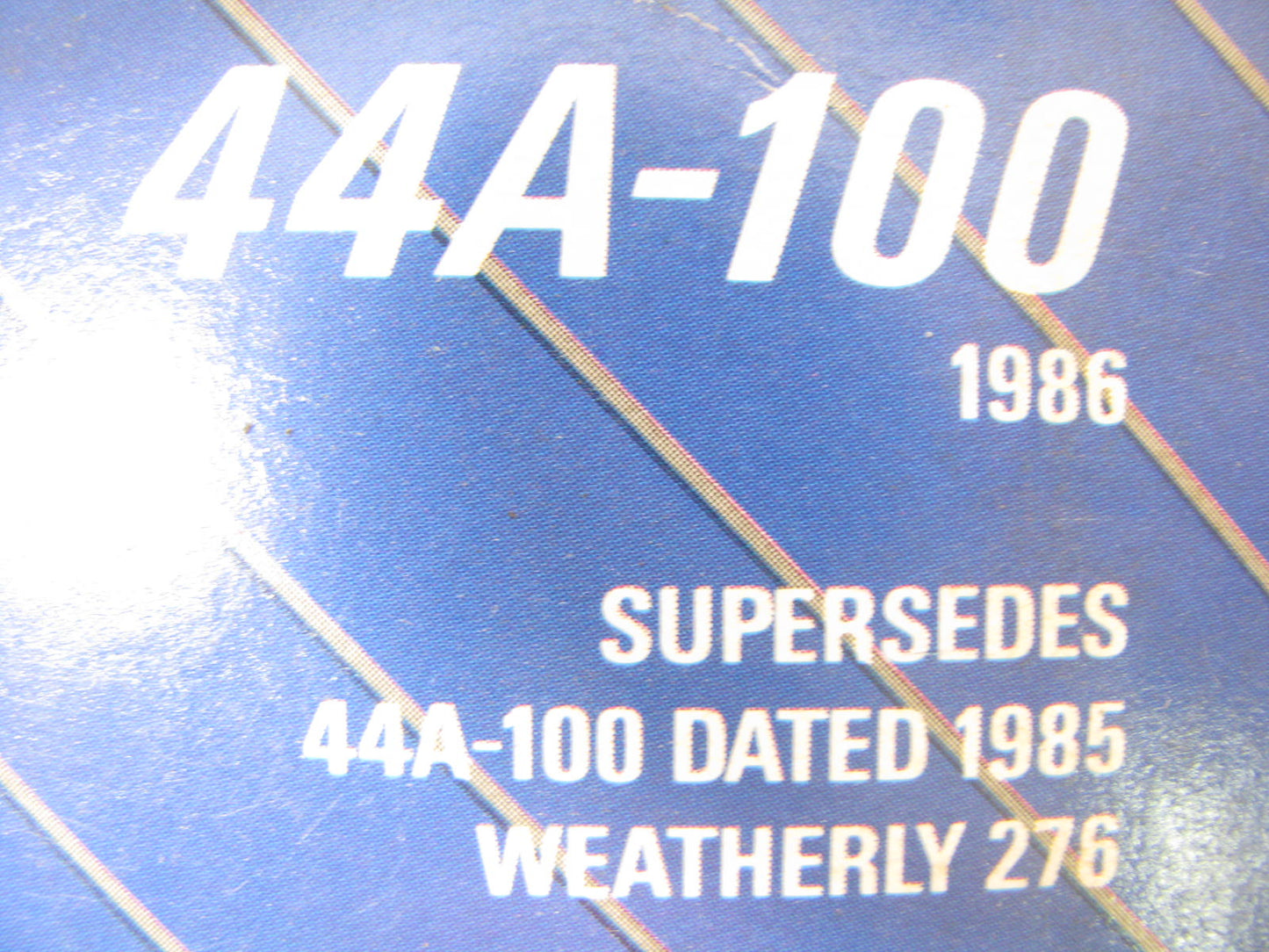 Acdelco 44A-100 Cable & Casing Catalog - 1989 Weatherly # 276, 68 Pages