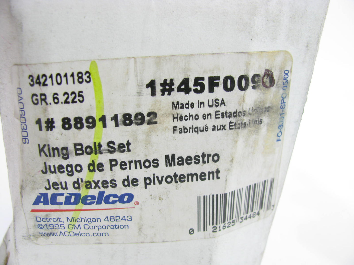Acdelco 45F0090 Steering King Pin Set - 88911892