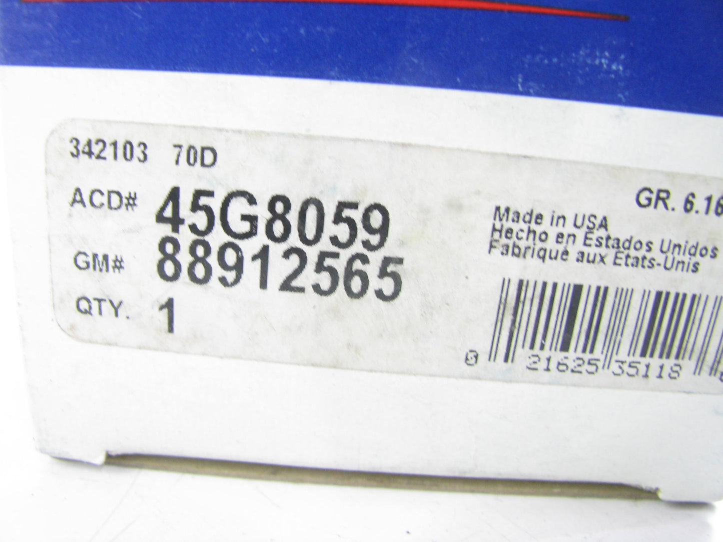 Acdelco 45G8059 Suspension Control Arm Bushing Kit - Front Upper