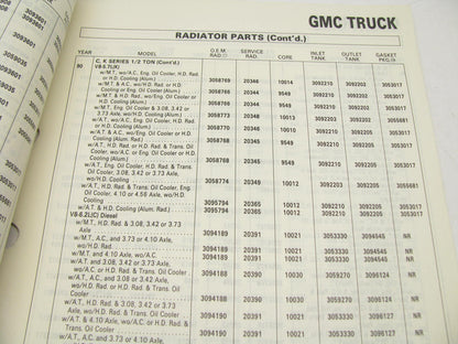 Acdelco 4A-1990 Complete Radiators Cores And Parts Guide 1990 54 Pages