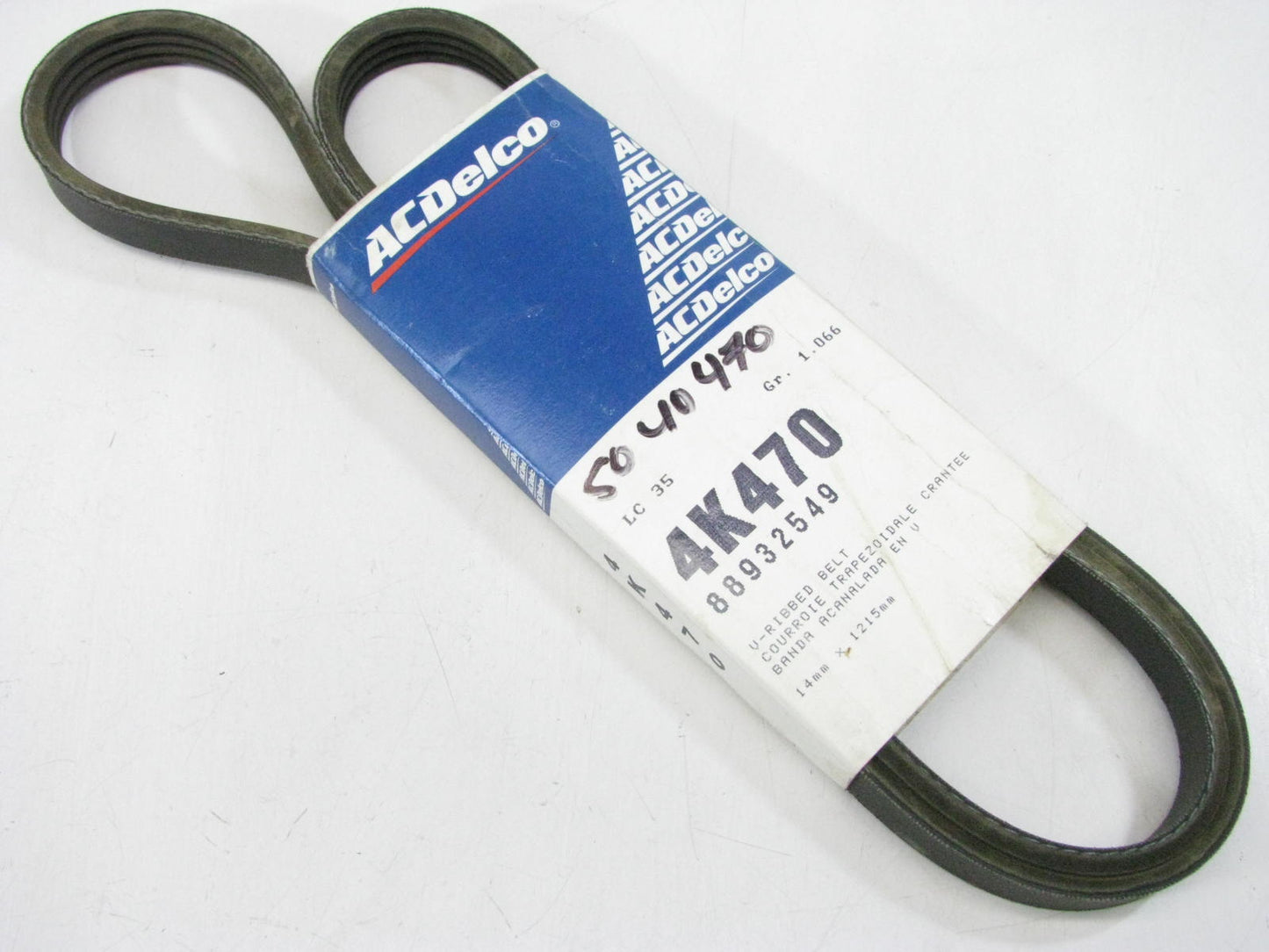 Acdelco 4K470 Serpentine Belt - 0.69'' X 47.50'' - 5 Ribs