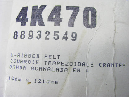 Acdelco 4K470 Serpentine Belt - 0.69'' X 47.50'' - 5 Ribs