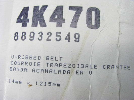 Acdelco 4K470 Serpentine Belt - 0.69'' X 47.50'' - 5 Ribs