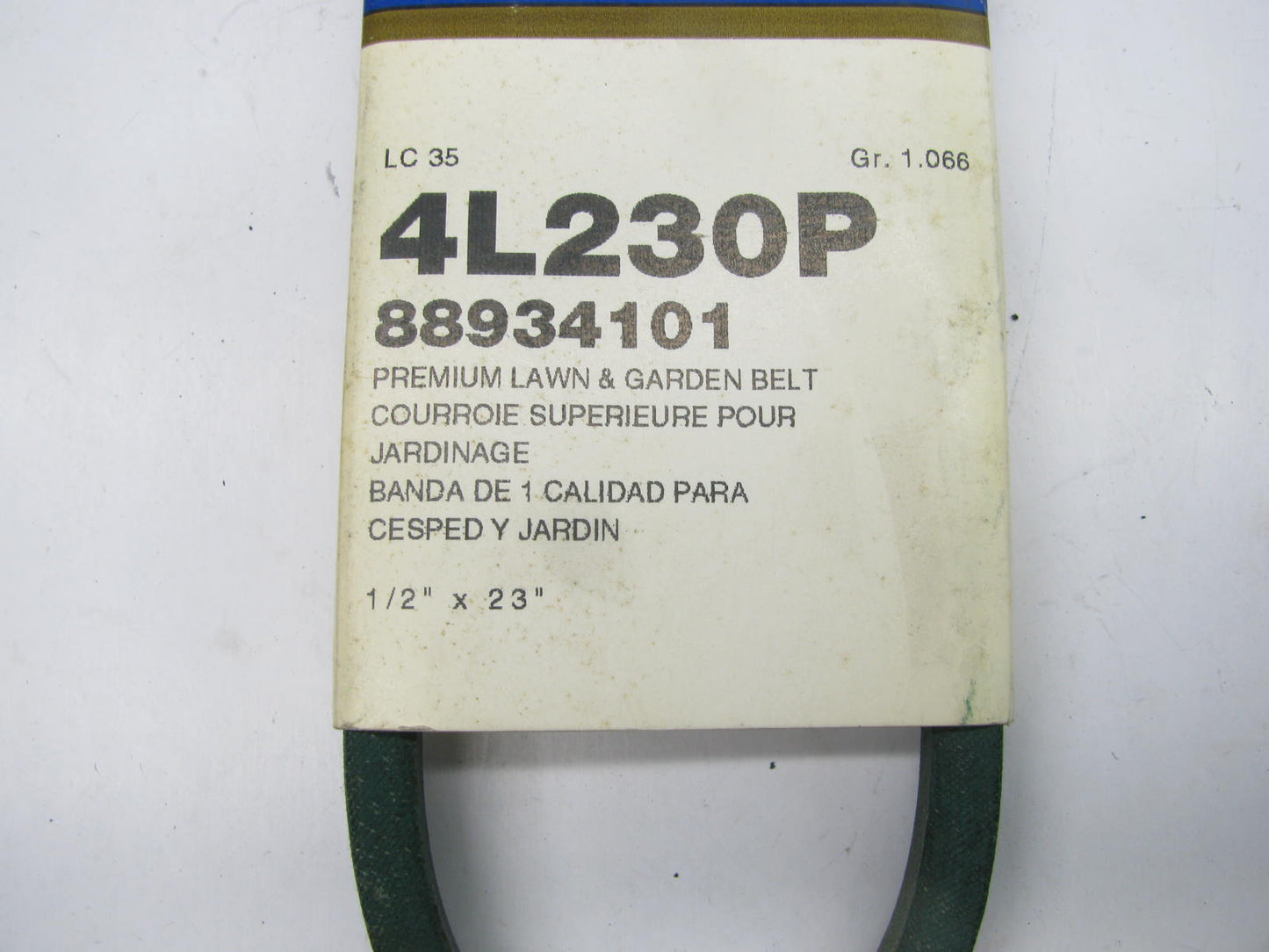 Acdelco 4L230P Lawn & Garden Power Equipment Accessory Drive Belt - 1/2'' X 23''