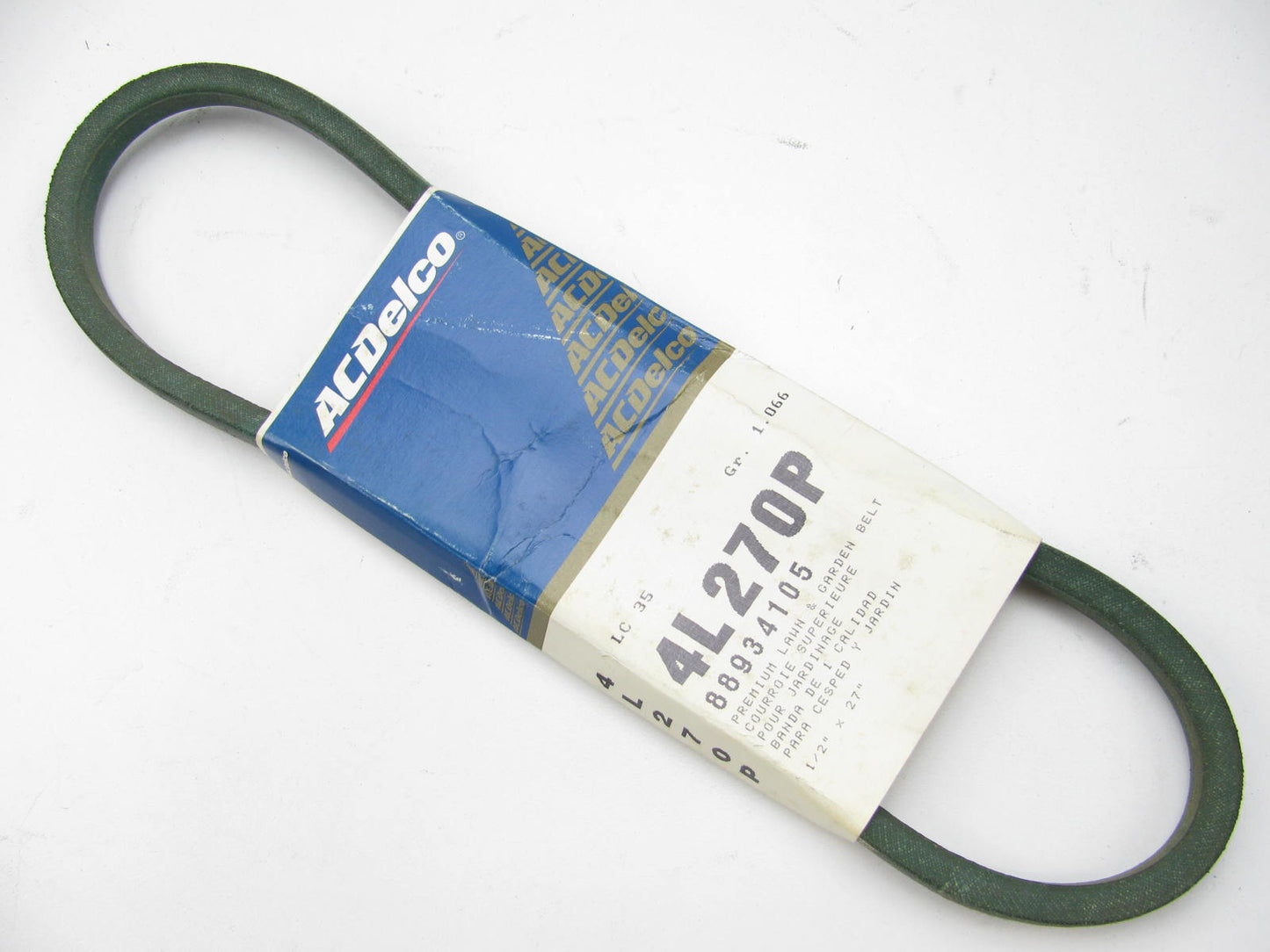 Acdelco 4L270P Power Equipment Accessory Drive Belt - 1/2'' X 27''