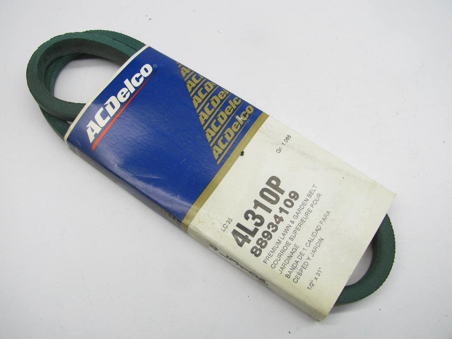 Acdelco 4L310P Lawn & Garden Power Equipment Accessory Drive Belt - 1/2'' X 31''