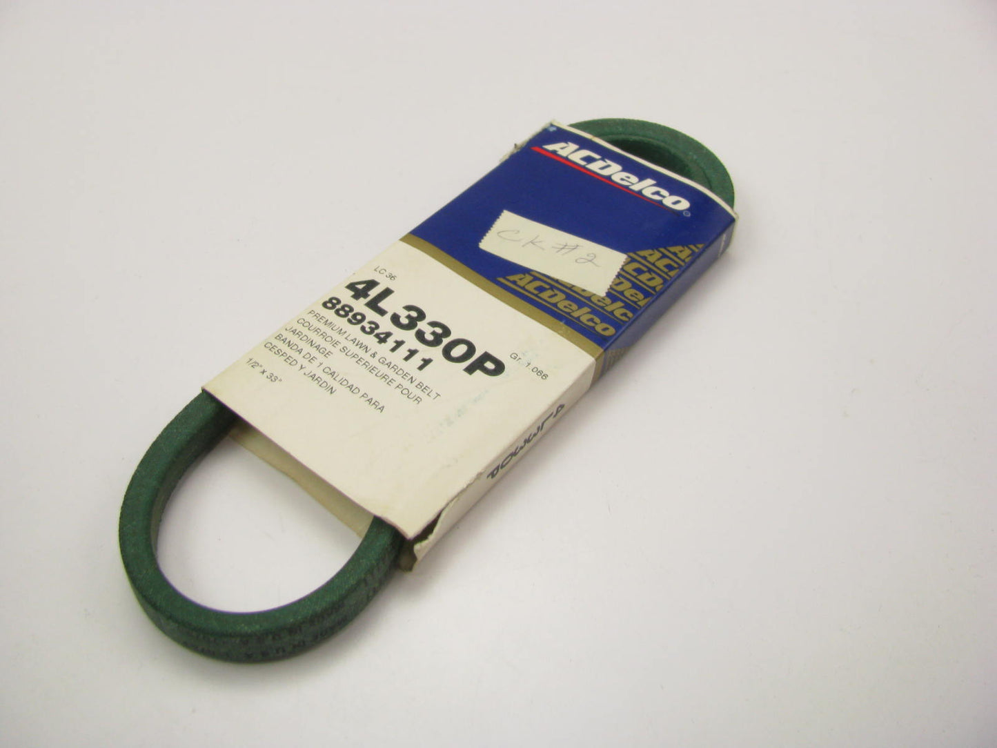 Acdelco 4L330P Lawn & Garden Power Equipment Accessory Drive Belt - 1/2'' X 33''