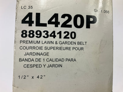 Acdelco 4L420P Lawn & Garden Power Equipment Accessory Drive Belt, 1/2'' X 42''