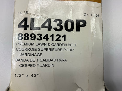 Acdelco 4L430P Lawn & Garden Power Equipment Accessory Drive Belt, 1/2'' X 43''