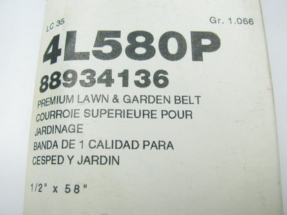 Acdelco 4L580P Lawn & Garden Power Equipment Accessory Drive Belt - 1/2'' X 58''