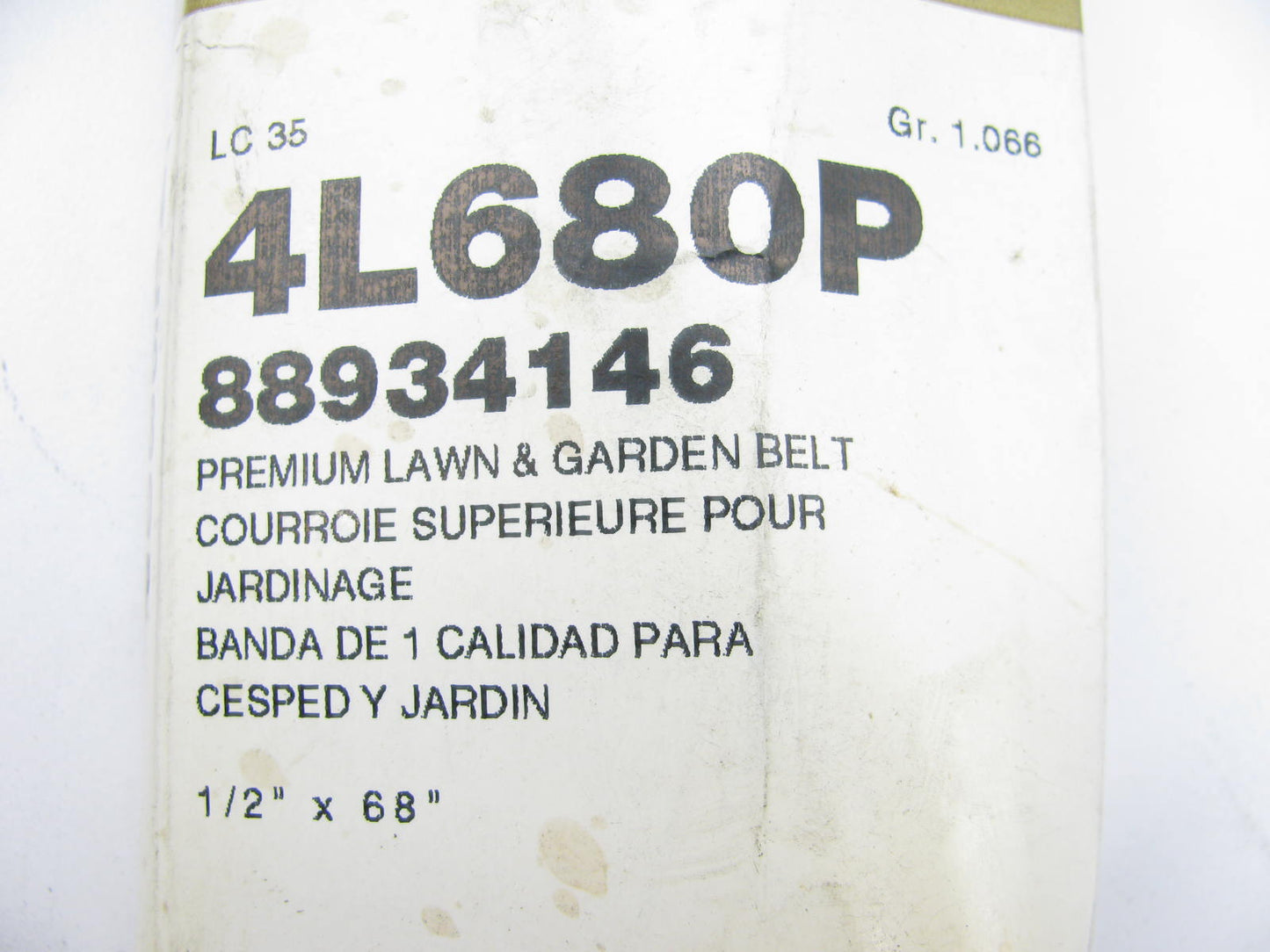 Acdelco 4L680P Lawn & Garden Power Equipment Accessory Drive Belt - 1/2'' X 68''