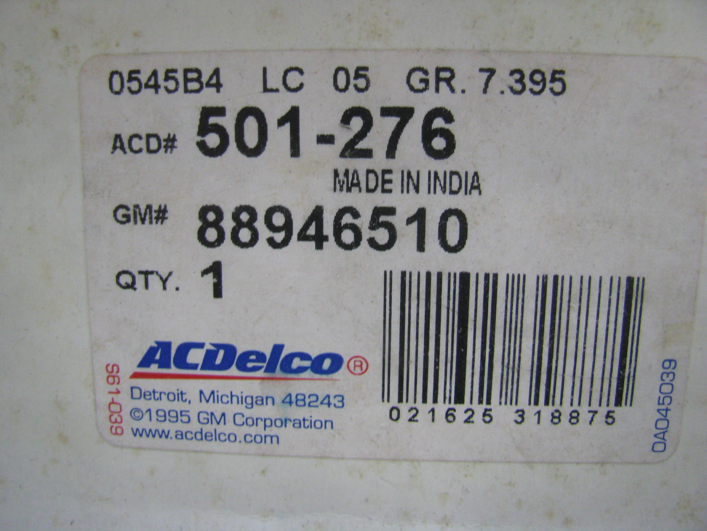 (2) Acdelco 501-276 Suspension Strut Mount Front - 88946510 - PAIR