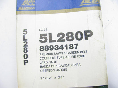 Acdelco 5L280P Lawn & Garden Power Equipment Accessory Drive Belt - 21/32'' X 28''