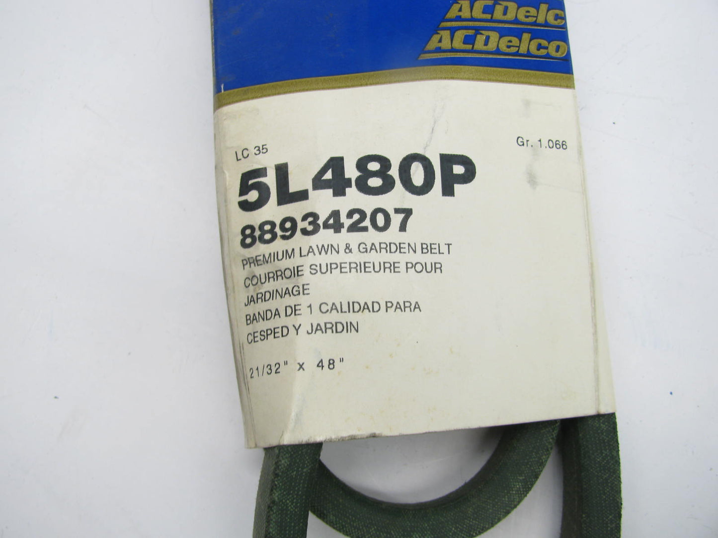 Acdelco 5L480P Lawn & Garden Power Equipment Accessory Drive Belt - 5/8'' X 48''