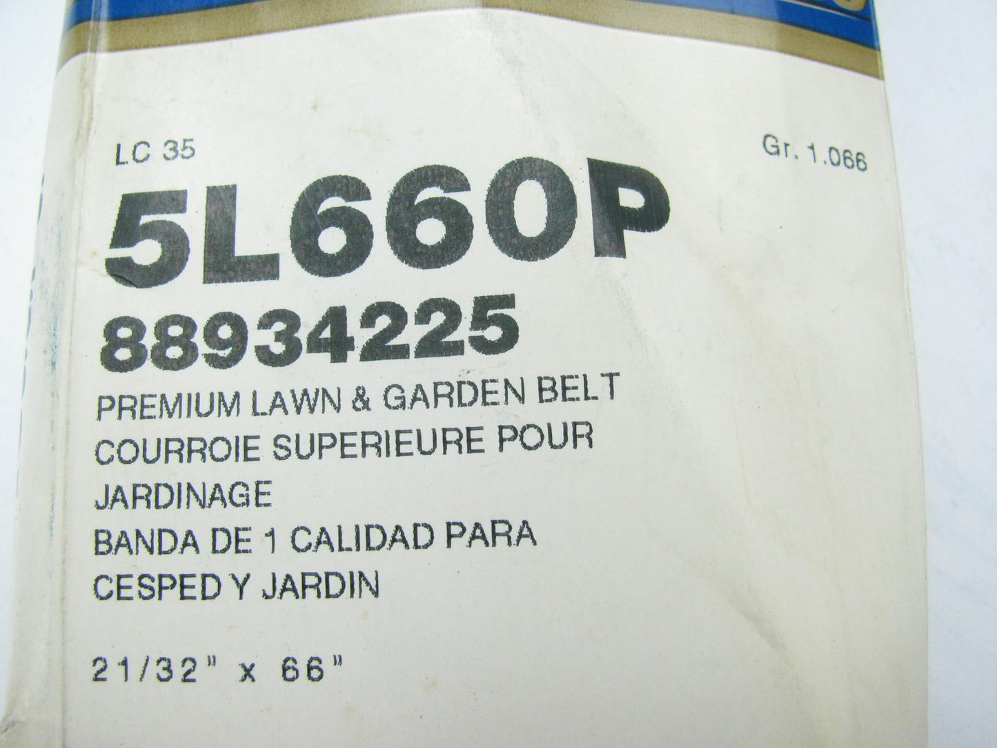 Acdelco 5L660P Lawn & Garden Power Equipment Accessory Drive Belt - 5/8'' X 55''