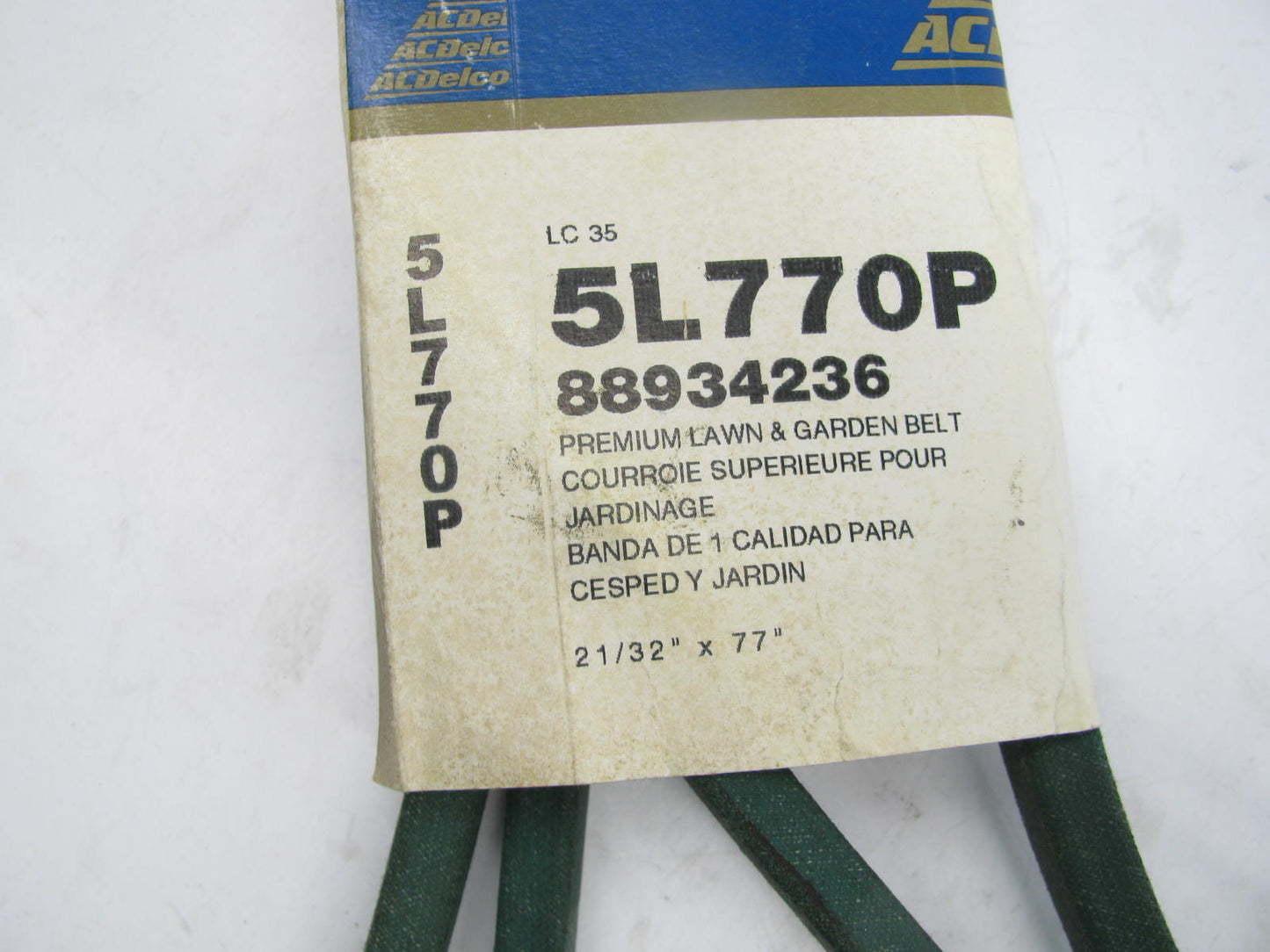 Acdelco 5L770P Lawn & Garden Power Equipment Accessory Drive Belt - 5/8'' X 77''