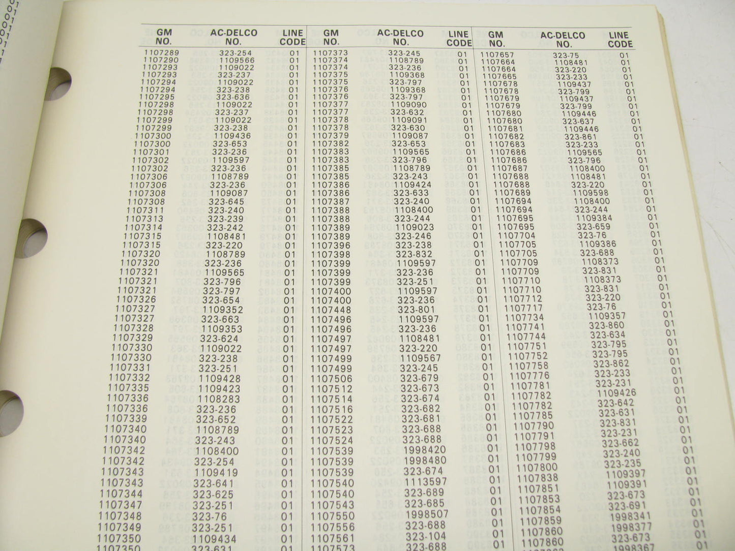 Acdelco 60A-138M Master Conversion List General Motors To AC-Delco 1991, 157 Pgs