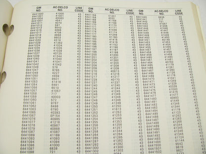 Acdelco 60A-138M Master Conversion List General Motors To AC-Delco 1991, 157 Pgs