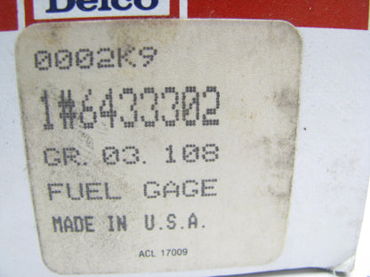 NOS Genuine Acdelco 6433302 Fuel Gauge For 1982-1983 Chevrolet Celebrity