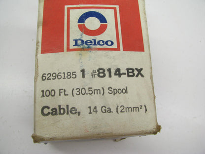 Vintage NOS Delco 814-BX Automotive Primary Wire - 100 Feet, Black, 14 Gauge