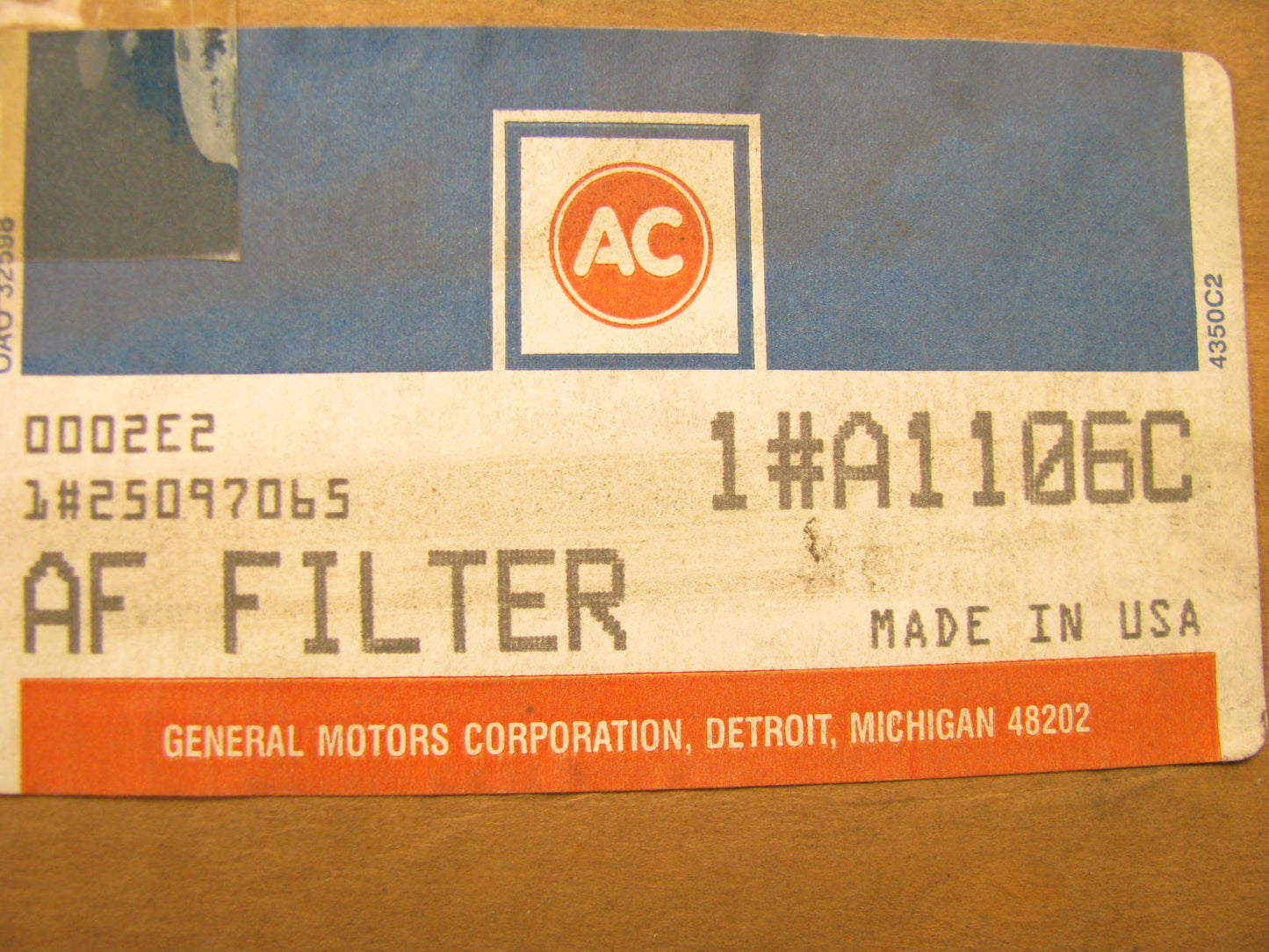 (3) Acdelco A1106C Engine Air Filter