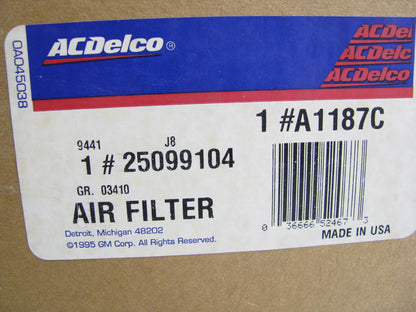 Acdelco A1187C Air Filter Replaces CA224SY 46511 A54437 LAF1963 AF2067 AF4639