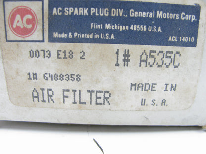 Acdelco A535C Air Filter Replaces 6488358 25012 PA1666 P607294