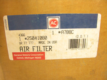 Acdelco A788C Air Filter Replaces: 42254 A63229 2254 AF609 AF987 P137640 87254