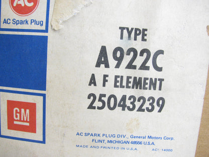 Acdelco A922C Air Filter Replaces 25043239 CA240PLHD 46400 A52155 LAF240HD