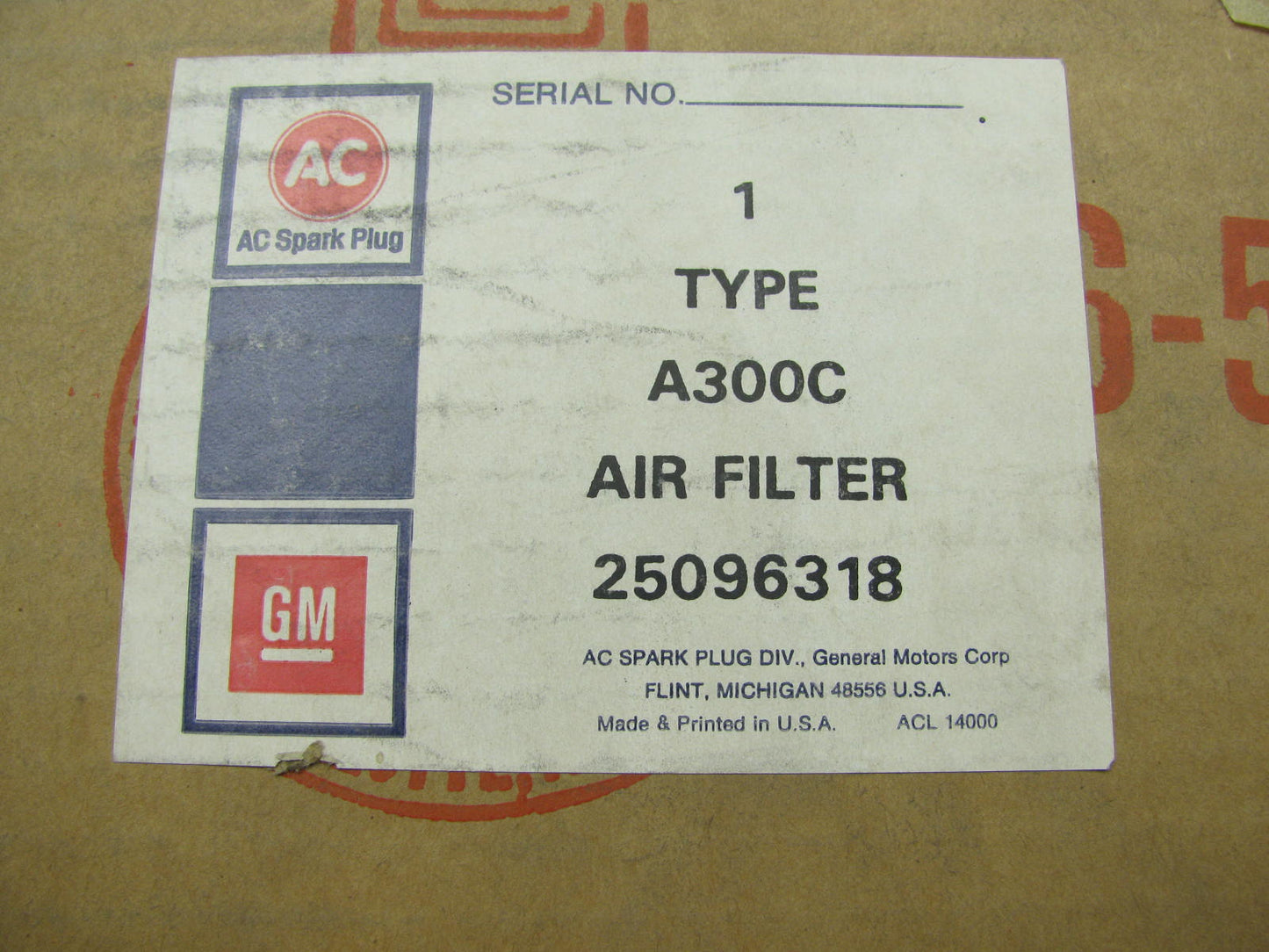 Cabin Panel Air Filter - Heavy Duty - AcDelco AC300C Interchange AF3444 46575