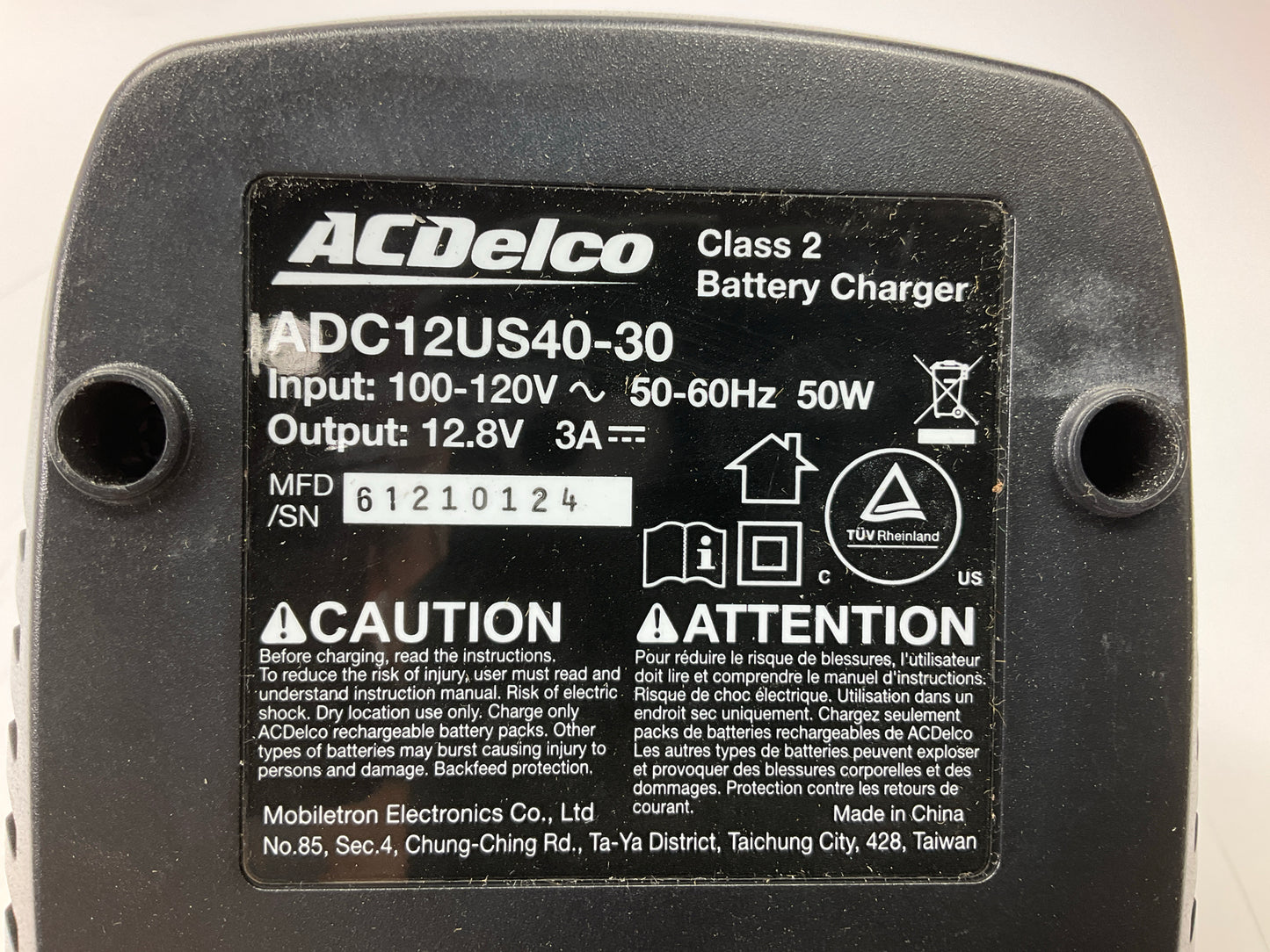 ACDelco ADC12US40-15 12V 20 Min Quick Battery Charger With AFCS AB1242LA