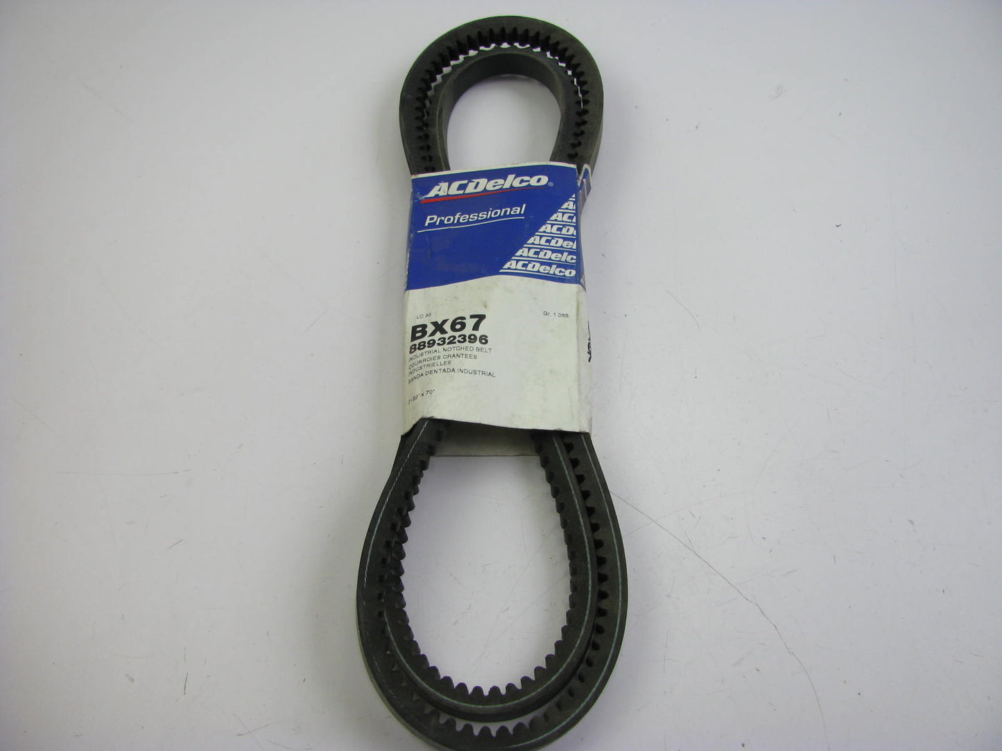 Acdelco BX67 Cogged Industrial Accessory Drive Belt - 5/8'' X 70''